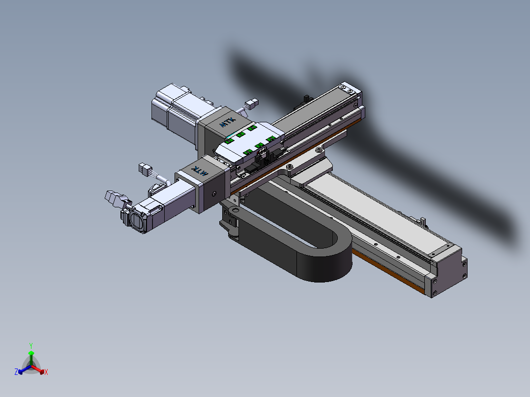 内嵌直交机械手XYG系列XYG320-F3正等轴测图