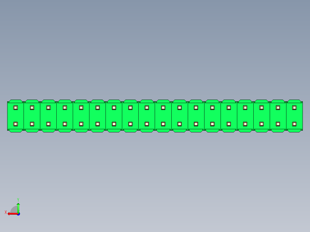 彩色公头100mil（2.54mm）系列-DS1021_green_2x18p_100mil_Type43_rev1.0后视图