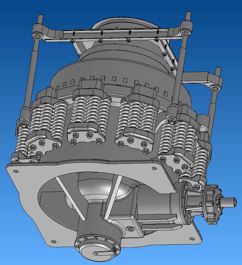 圆锥破碎机机械设计（pyb1200型圆锥式破碎机）【说明书+CAD图纸+SW三维+STEP x_t 通用格式+开题报告+外文翻译】