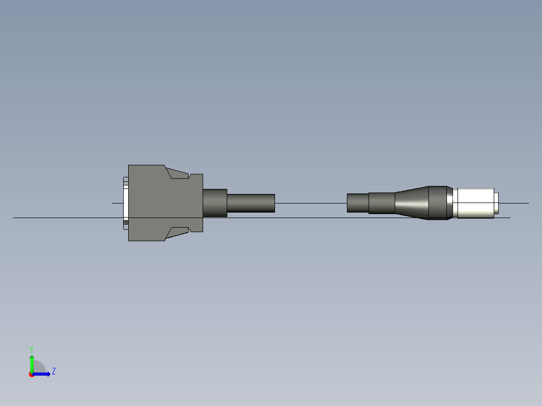 基恩士CA-CH3R_10R_kc图纸模型左视图