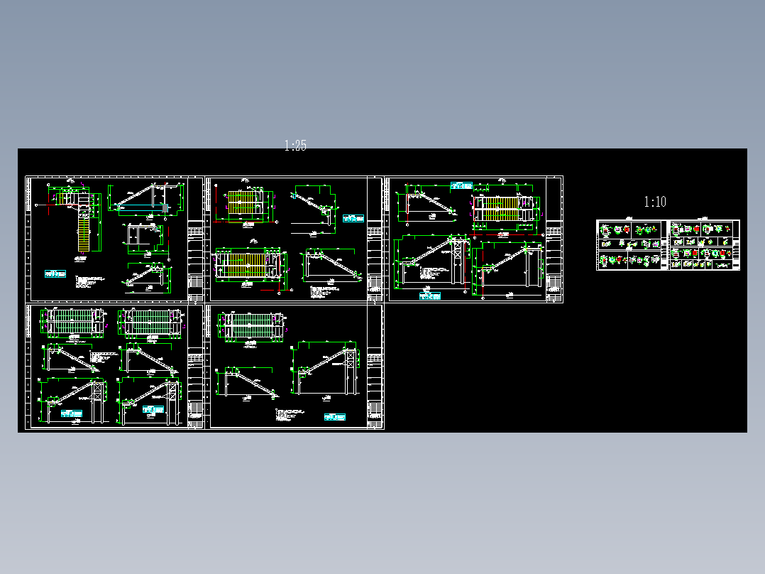 钢结构楼梯CAD图纸