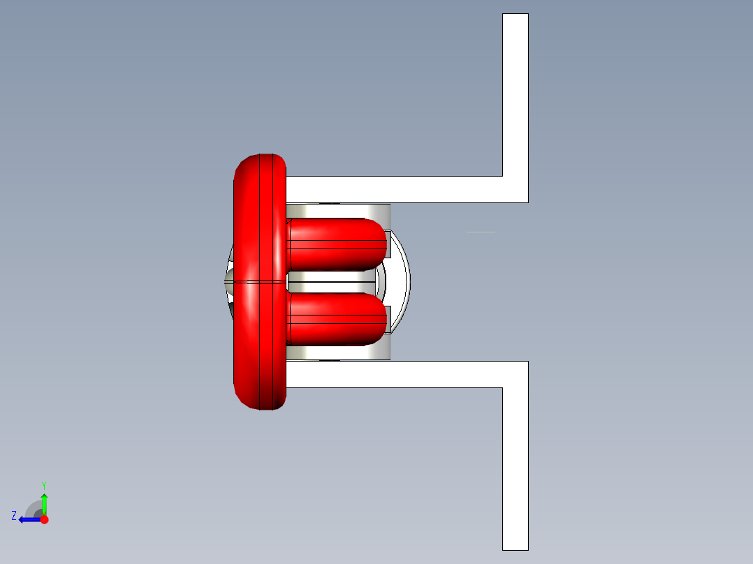 推拉式夾鉗SSP(B)-3D多系列多零件图纸模型右视图