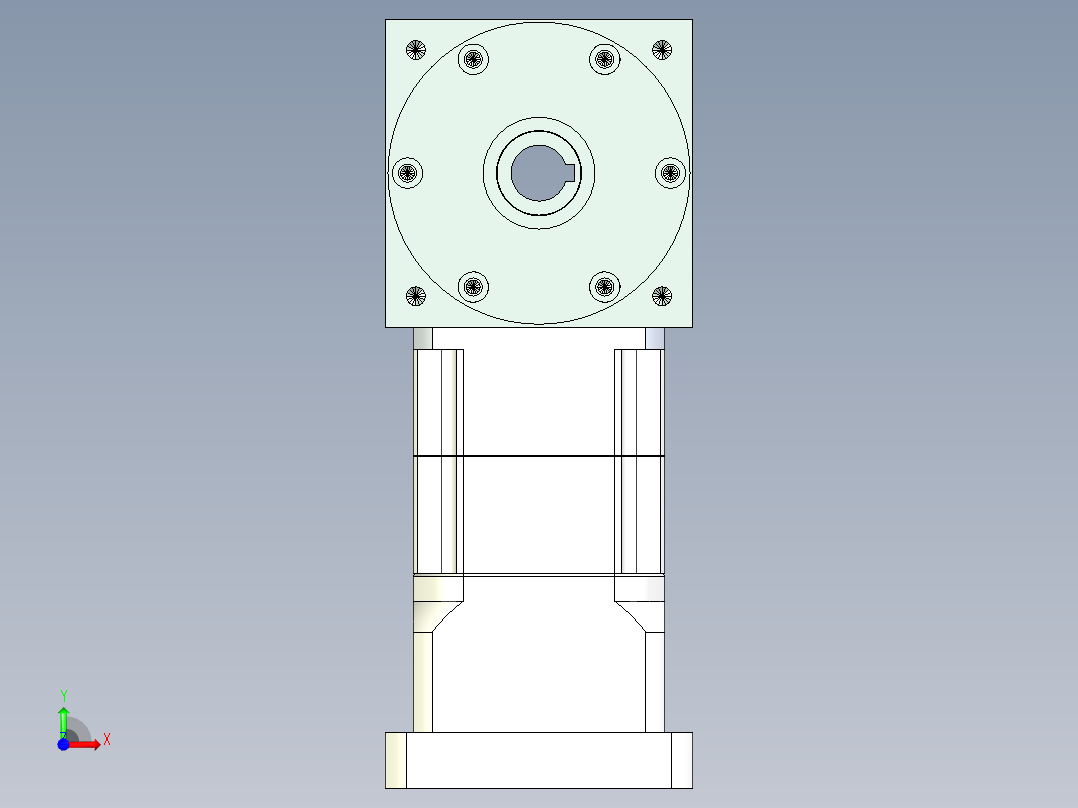 换向器PW110双孔 PGH90-L2 24-95-115-M8.stp前视图