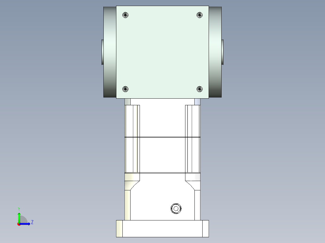换向器PW110双孔 PGH90-L2 24-95-115-M8.stp左视图