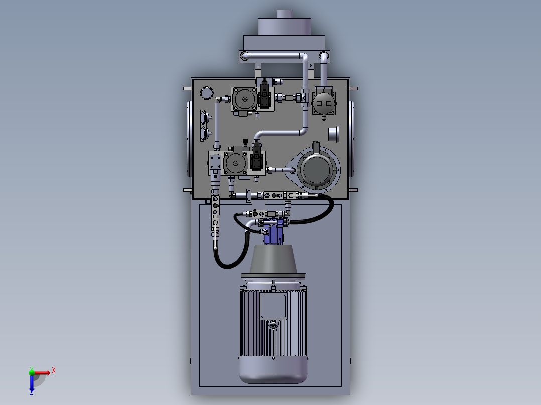 液压泵试验液压站俯视图