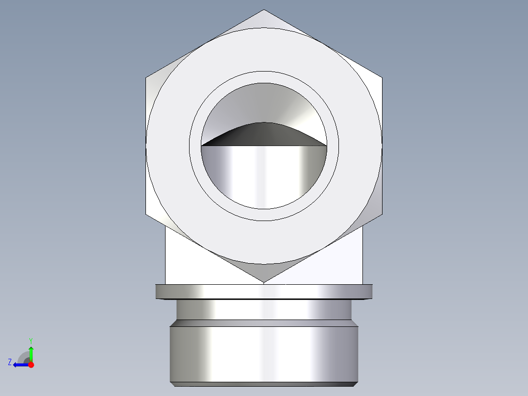 卡套式工业通用硬管接头EO_Male_stud_elbow_WE38SRCF右视图