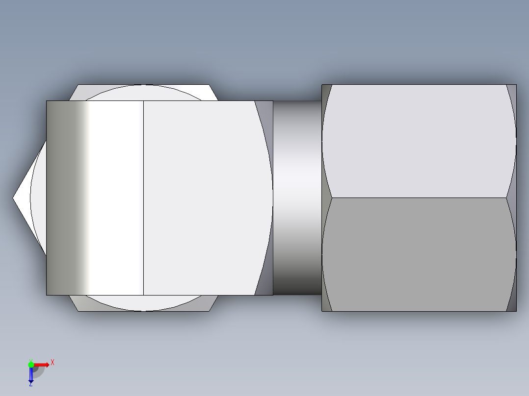 卡套式工业通用硬管接头EO_Union_elbow_W08LLCF俯视图