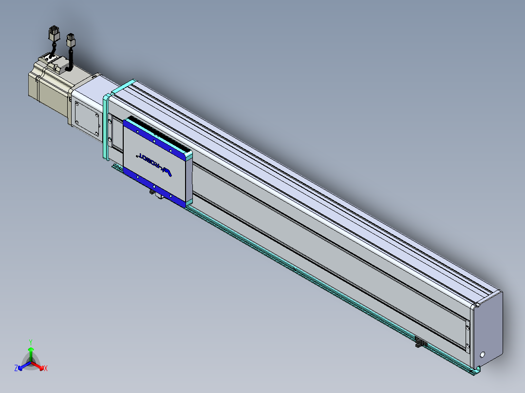 威洛博VC丝杆传动-无尘环境VC14-Lxx-C-S650-BC-ZP75-C3正等轴测图
