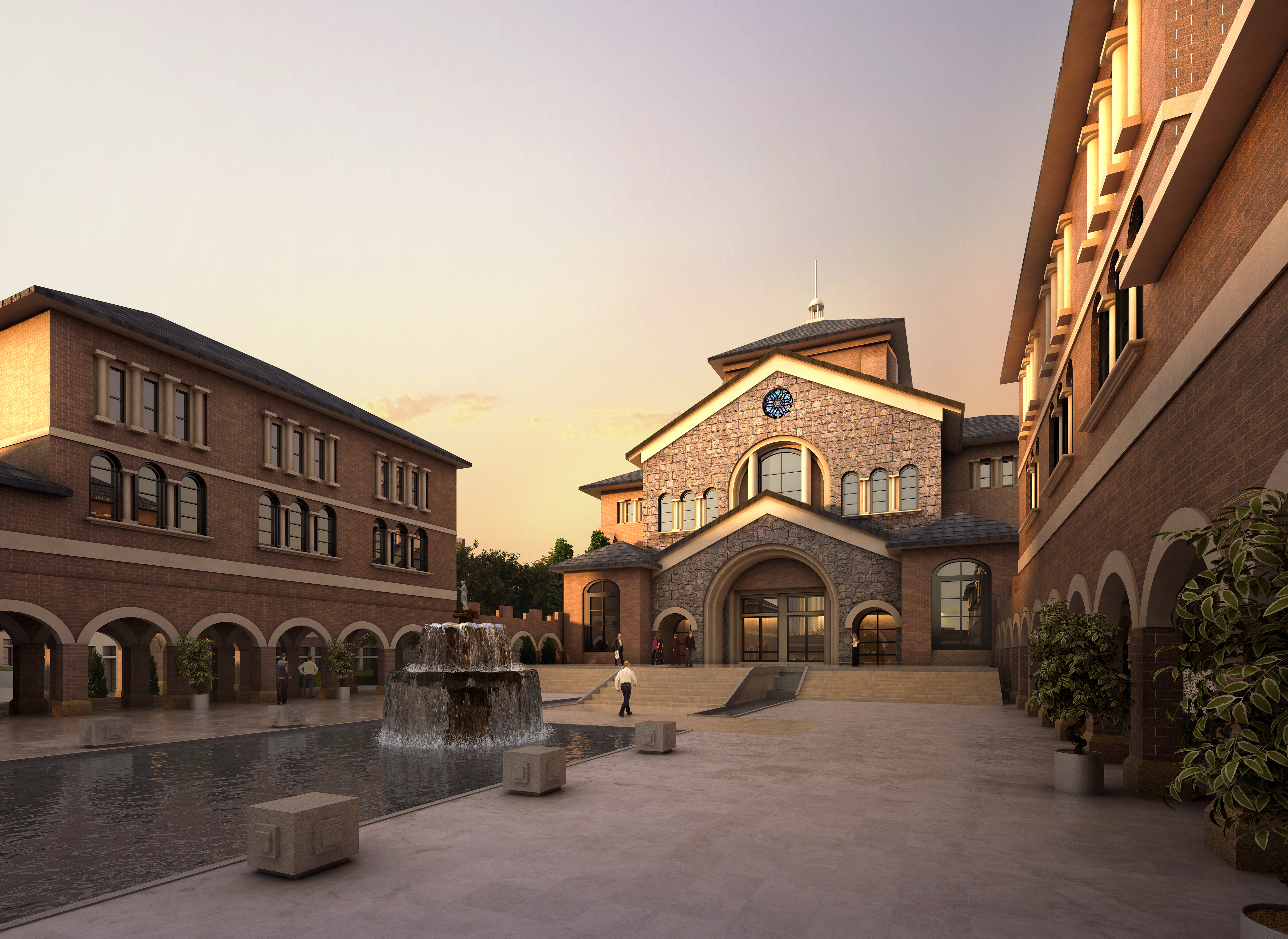 徐州国际学校公建学校 欧式 CCI（含文本效果图 CAD SU）