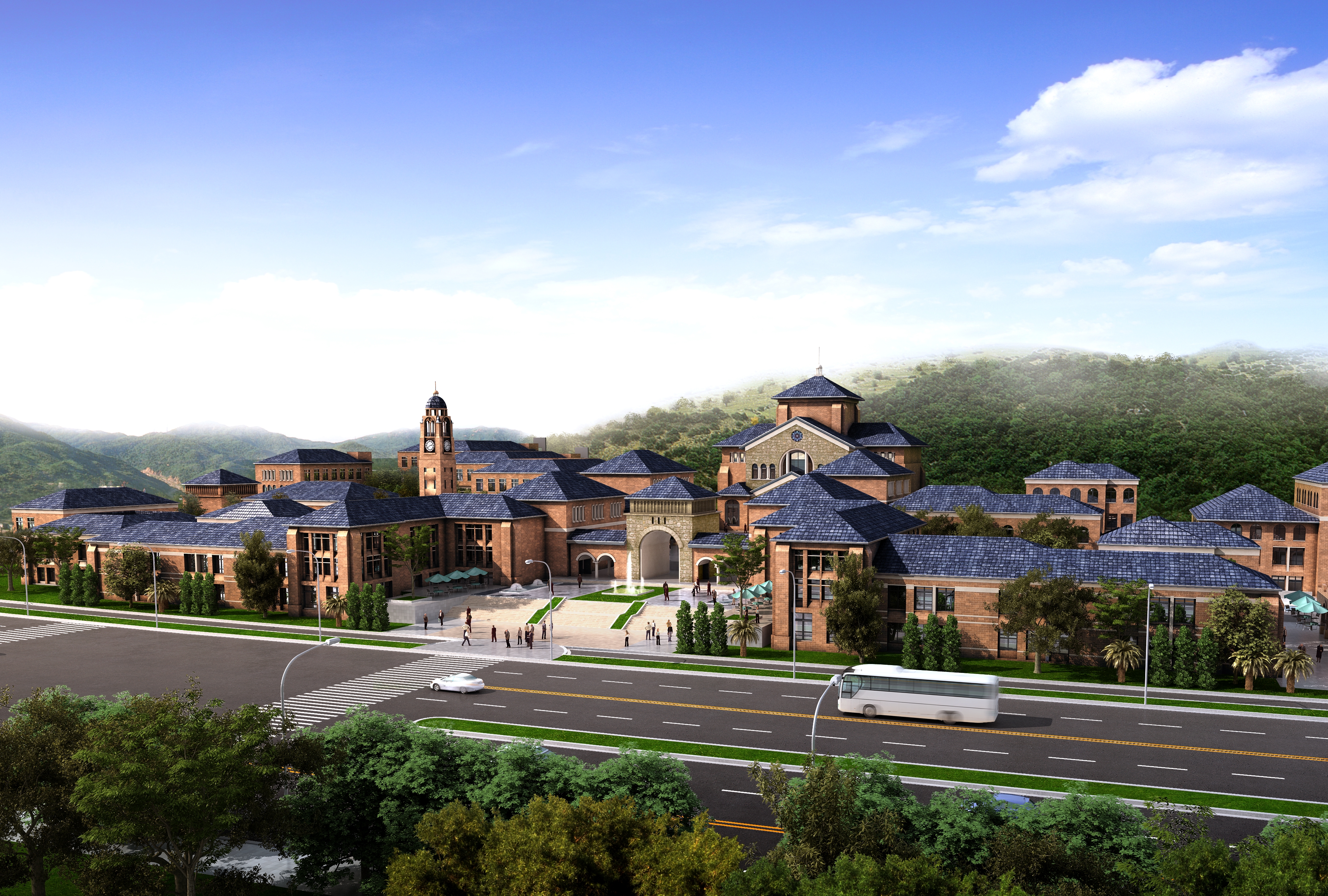 徐州国际学校公建学校 欧式 CCI（含文本效果图 CAD SU）