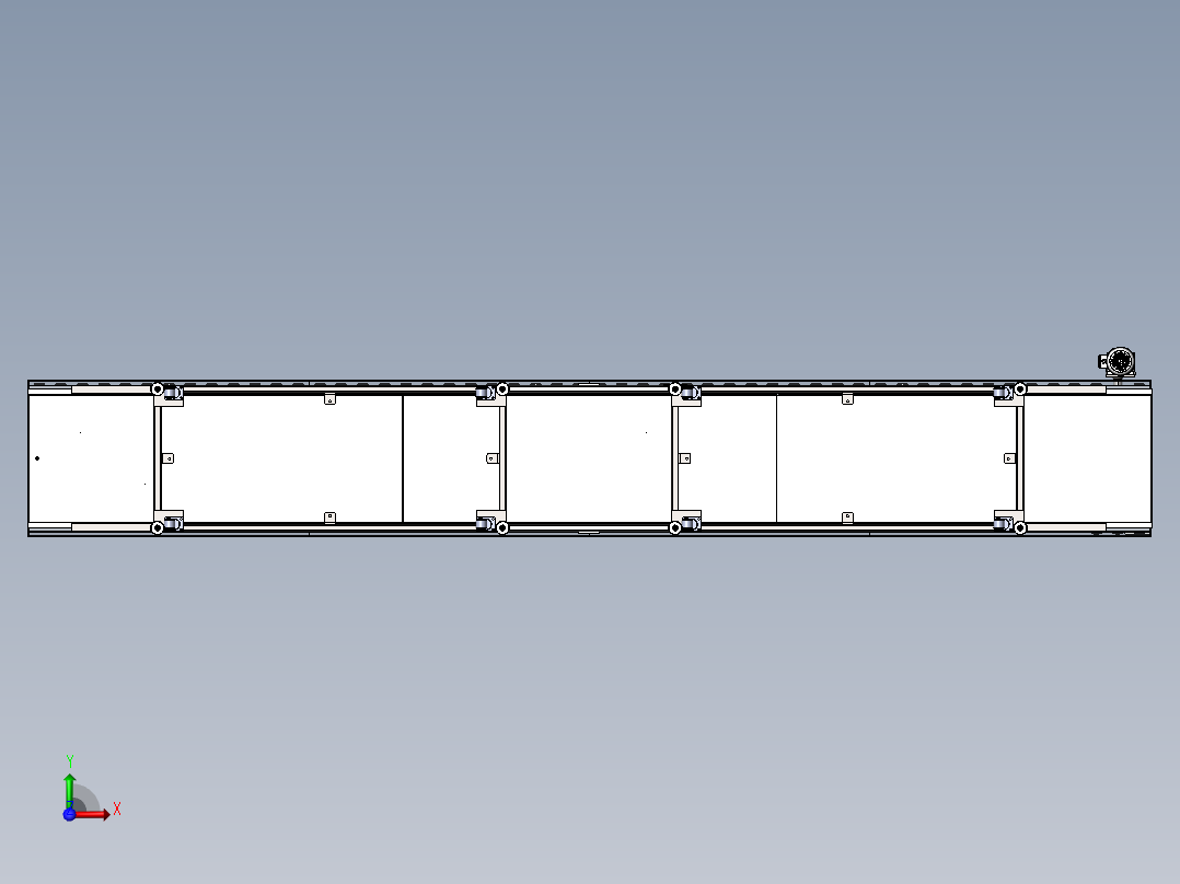 2023.02月-积放式滚筒线sw18可编辑前视图
