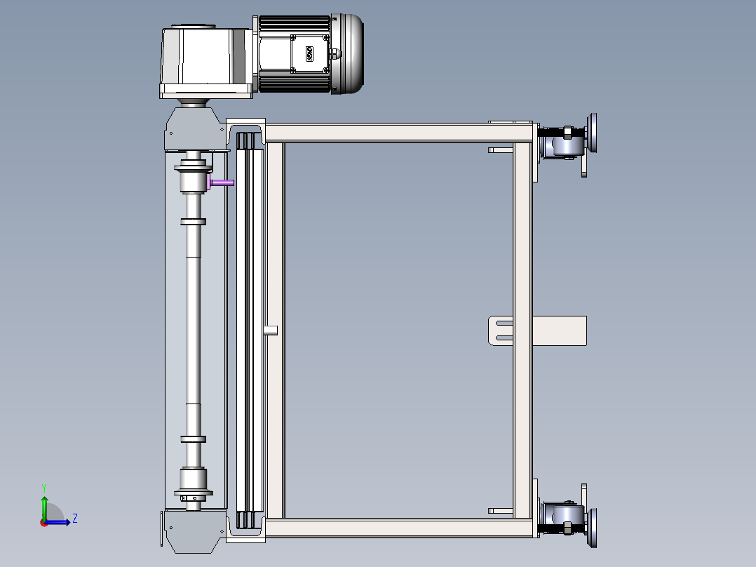 2023.02月-积放式滚筒线sw18可编辑左视图
