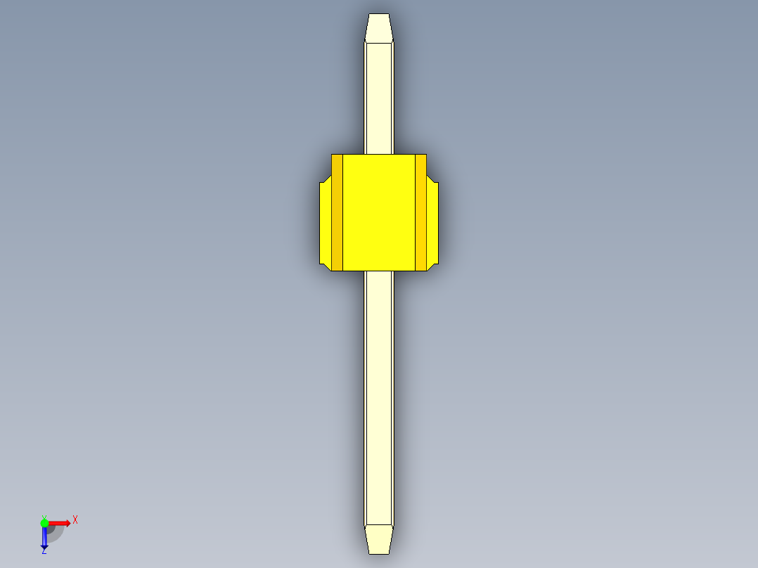 彩色公头100mil（2.54mm）系列-DS1021_yellow_3x01p_100mil_Type1_rev1.0俯视图