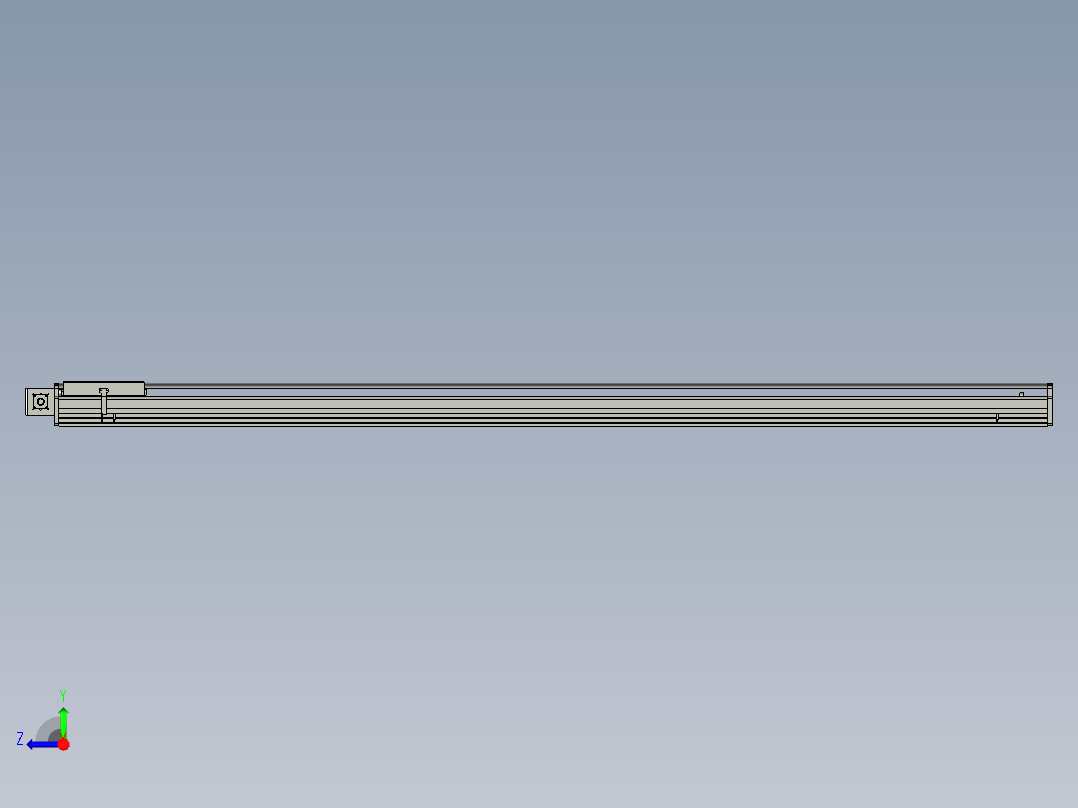 东锦同步带传动-直线滑台模组DH270B-C-L150-S2900-BL-P750W-C3右视图