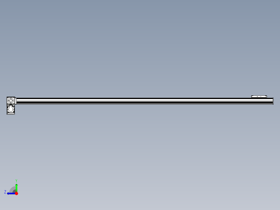 同步带全封闭直线模组TPA-HCB-105D-90-L1950-LP-Y-P20-N3右视图