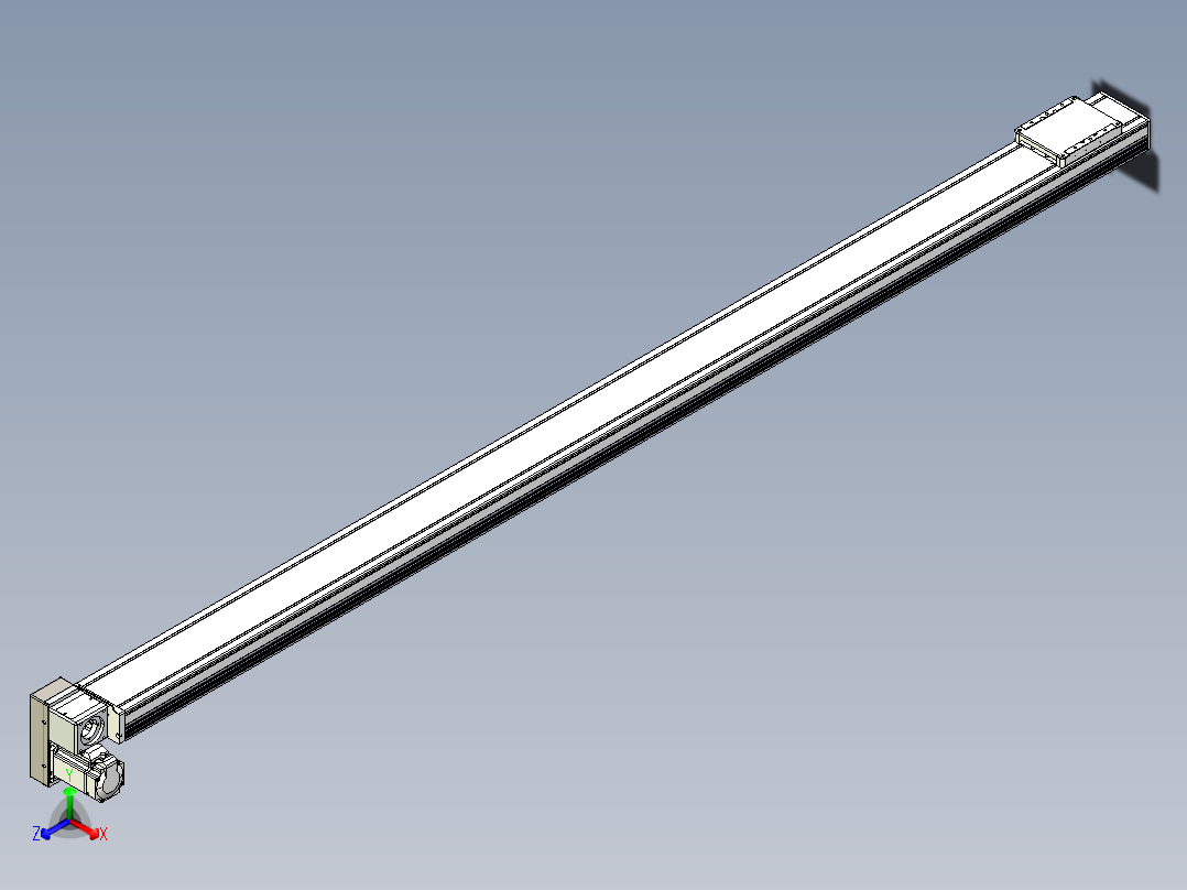 同步带全封闭直线模组TPA-HCB-105D-90-L1950-LP-Y-P20-N3正等轴测图
