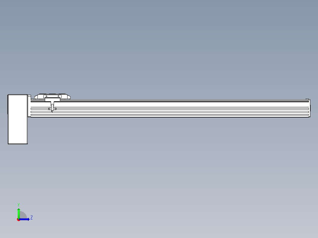 同步带全封闭直线模组TPA-HCB-85D-90-L750-RP-C-P20-N3左视图