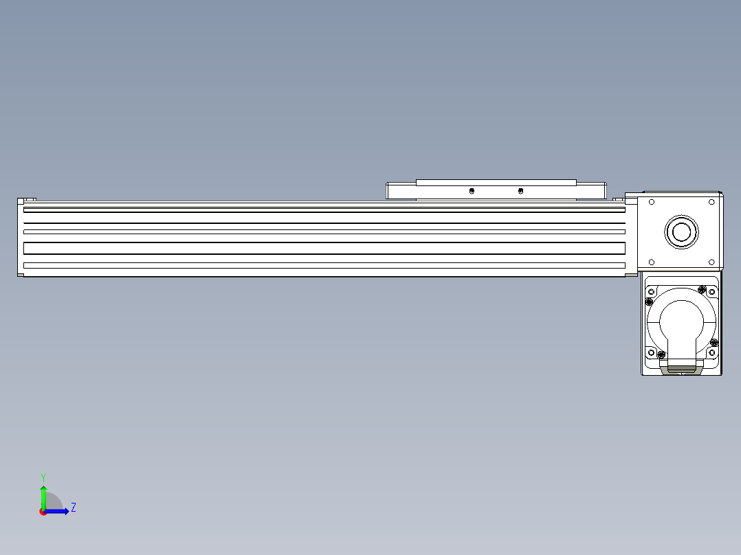 同步带全封闭直线模组TPA-HCB-14D-120-L250-RP-C-P40-N3左视图
