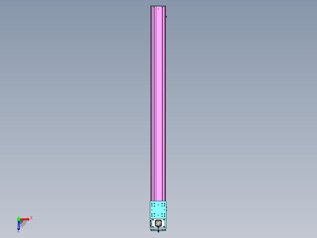 东锦齿条传动DH210G-L167-S2650-BU-减速机+P750W俯视图