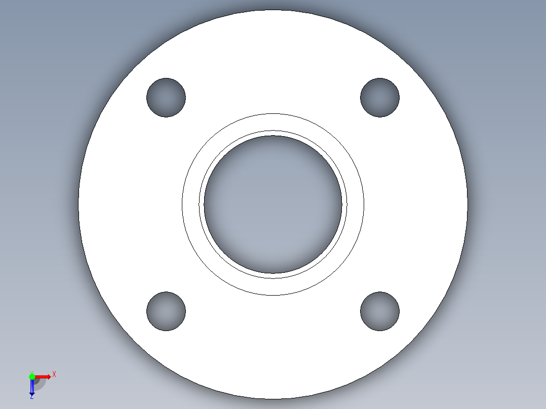 聚氯乙烯配件23-Sch80_Flange One-Piece_SOC_851-015_1.5in俯视图