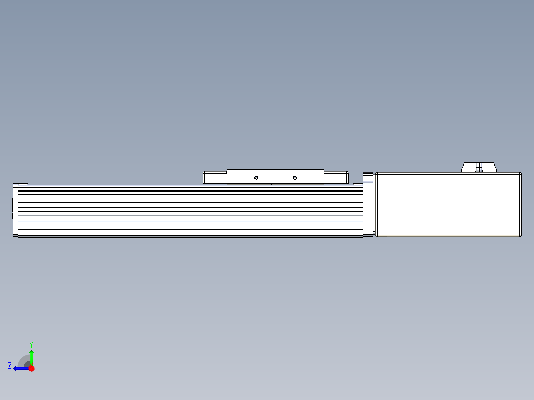 同步带全封闭直线模组TPA-HCB-110D-90-L150-ML-Y-P40-N3右视图