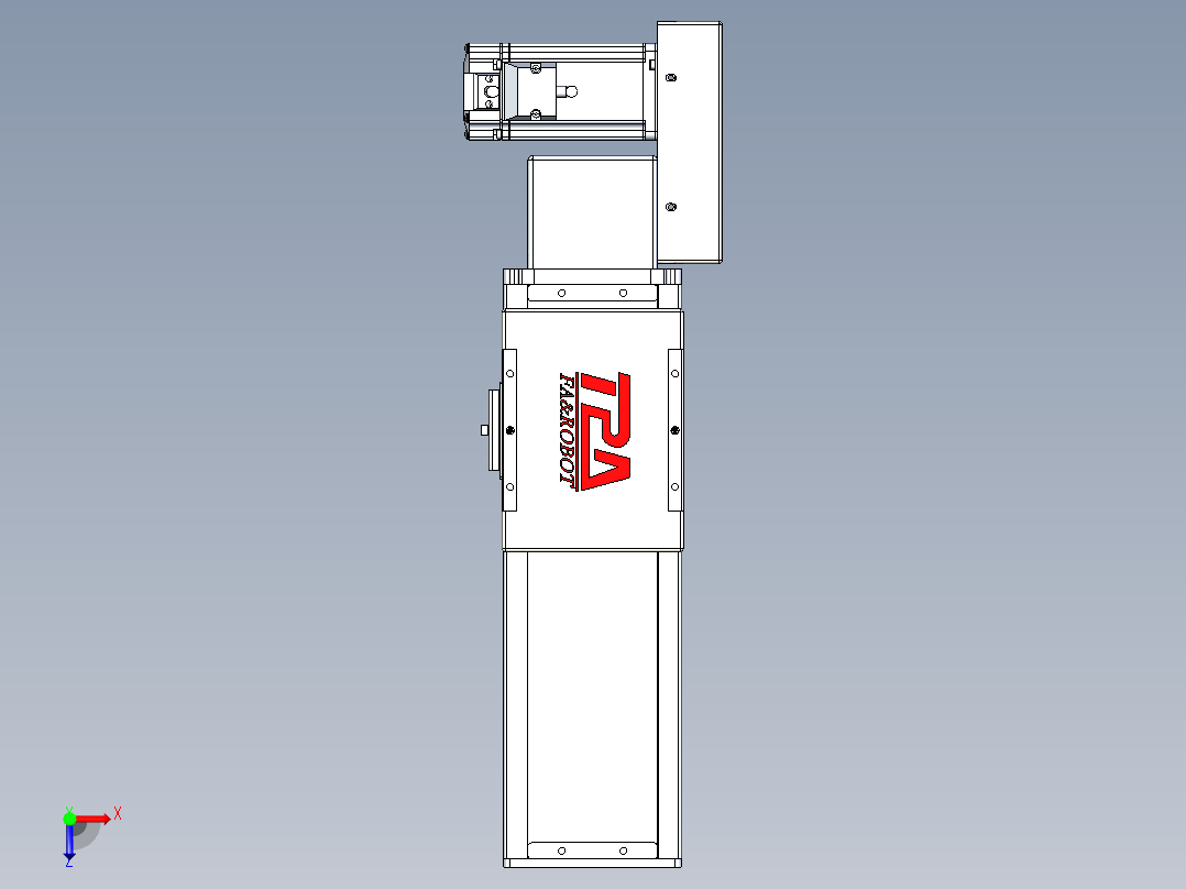 同步带全封闭直线模组TPA-HCB-110D-90-L150-ML-Y-P40-N3俯视图