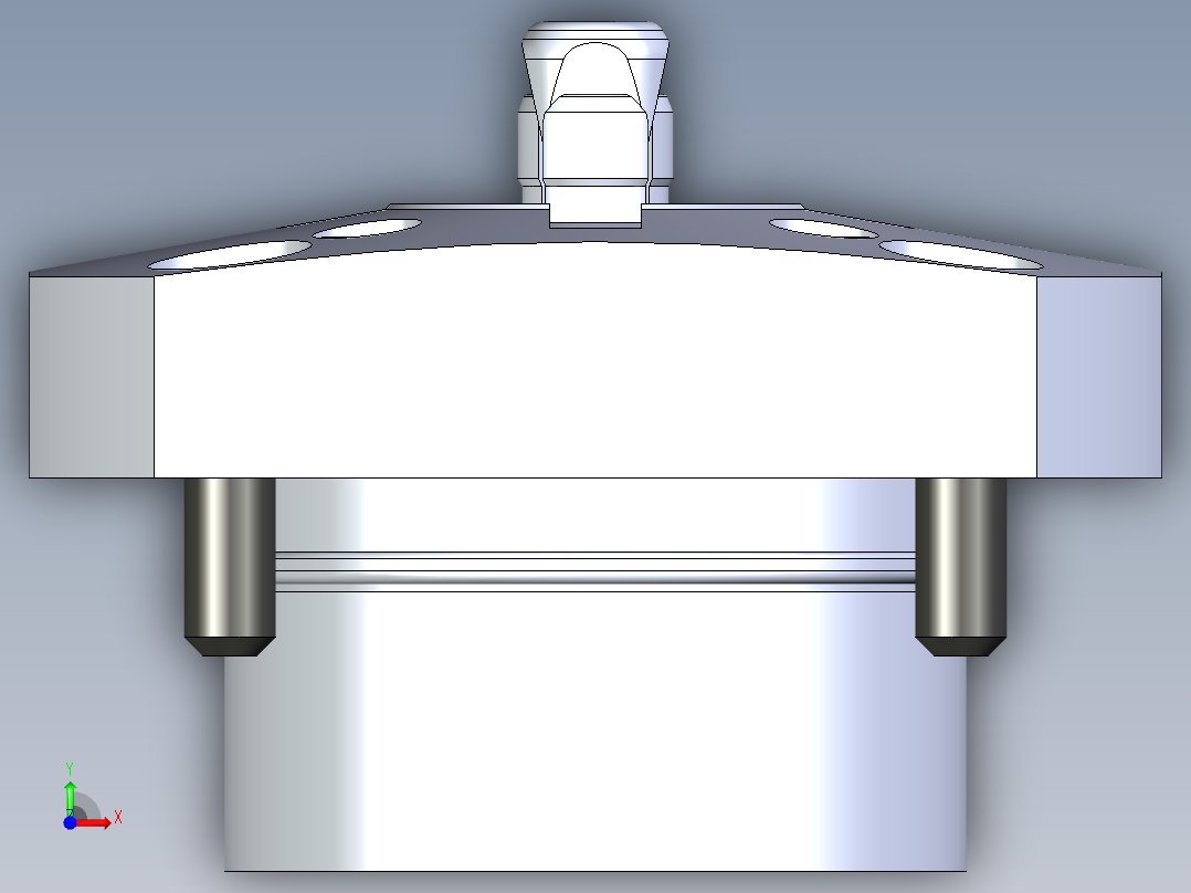 KOSMEKSFH2090-GN多系列多零件图纸模型前视图