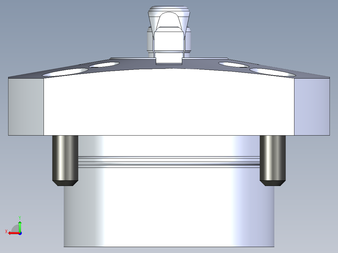 KOSMEKSFH2090-GN多系列多零件图纸模型后视图