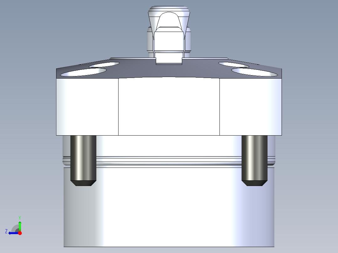 KOSMEKSFH2090-GN多系列多零件图纸模型右视图