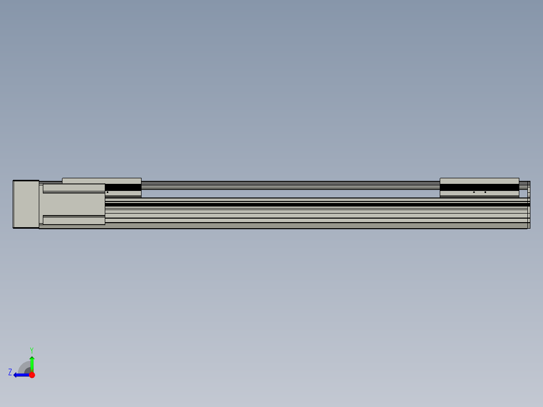 直线模组LHA170-S700-L设计图纸右视图