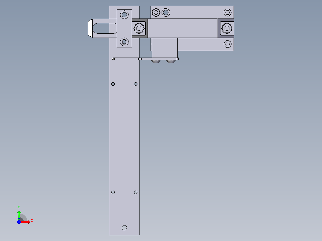 EUCHNER安士能安全门闩084430产品3D数模资料下载前视图