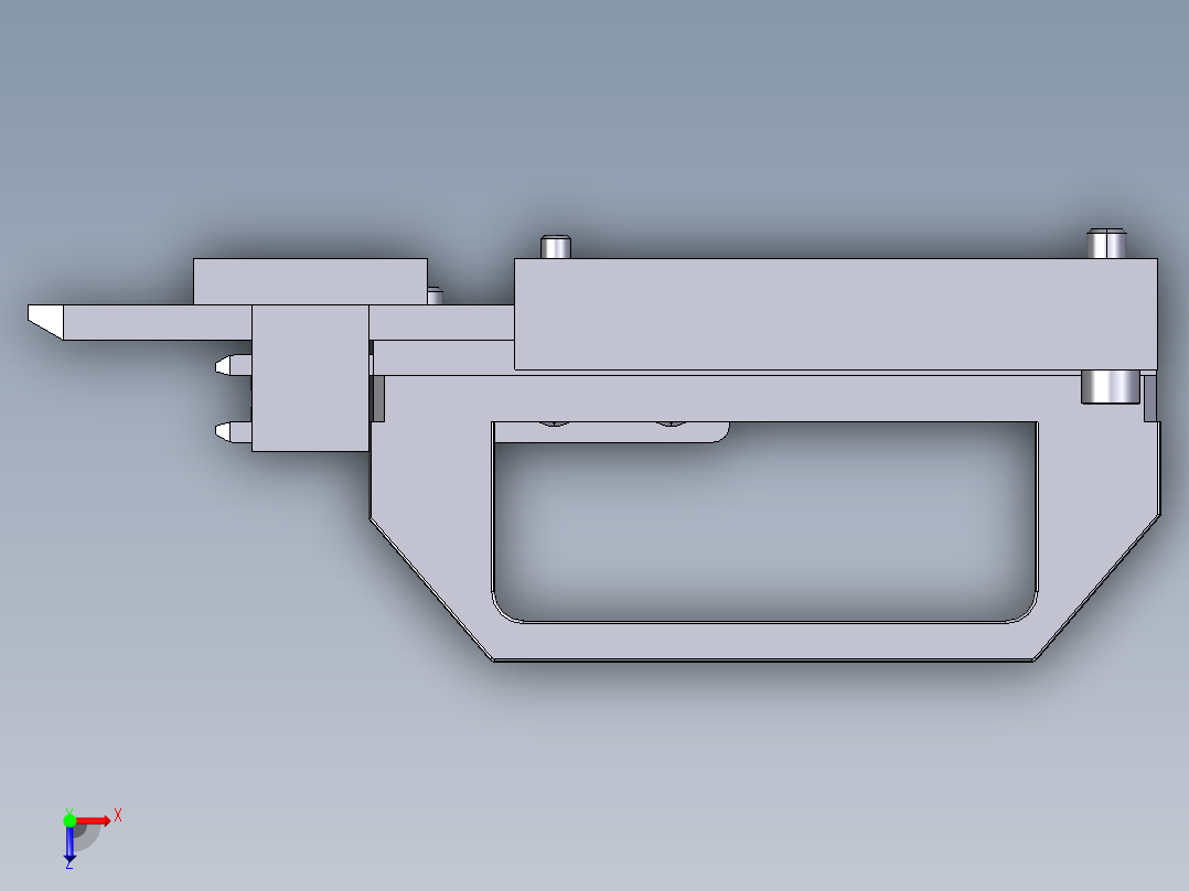 EUCHNER安士能安全门闩084430产品3D数模资料下载俯视图