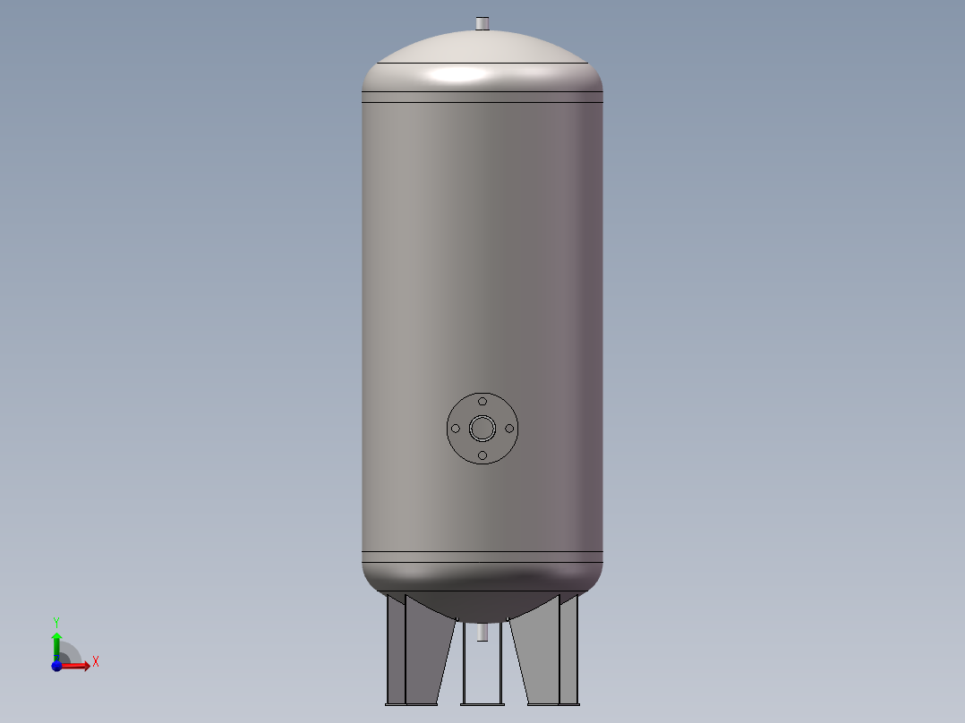 0.3立方储气罐前视图