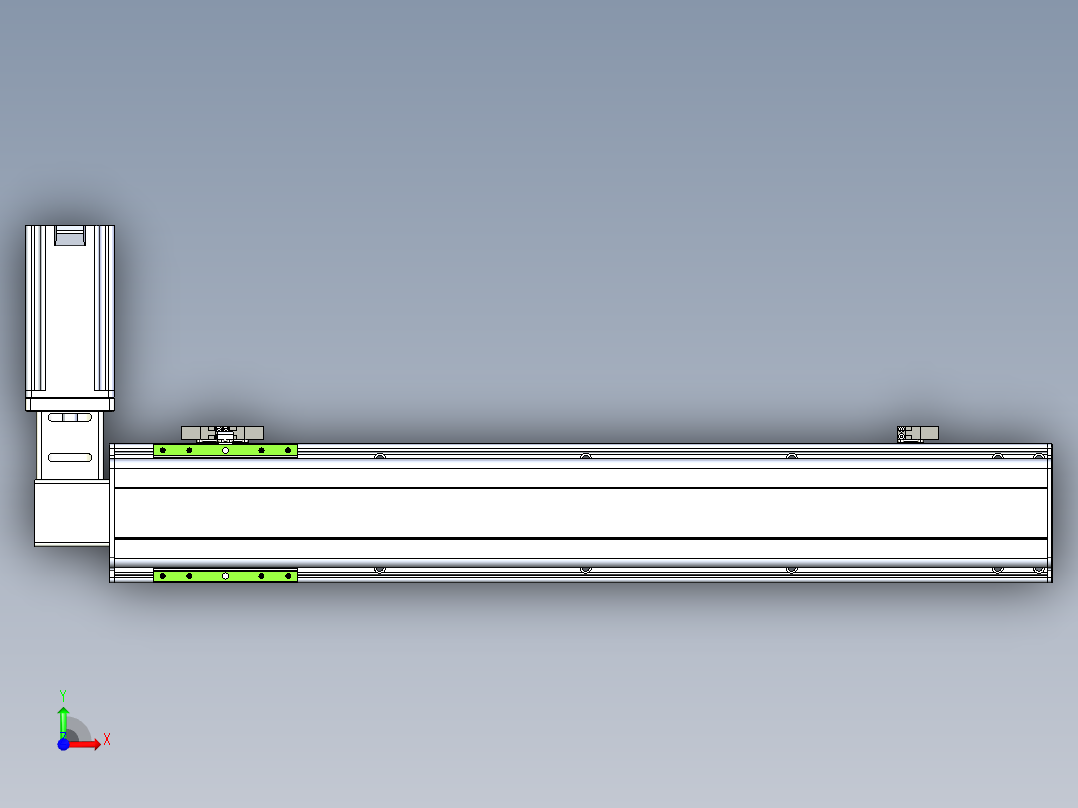 同步带滑台-半封闭B13-L90-S650-R-Z86-D3前视图