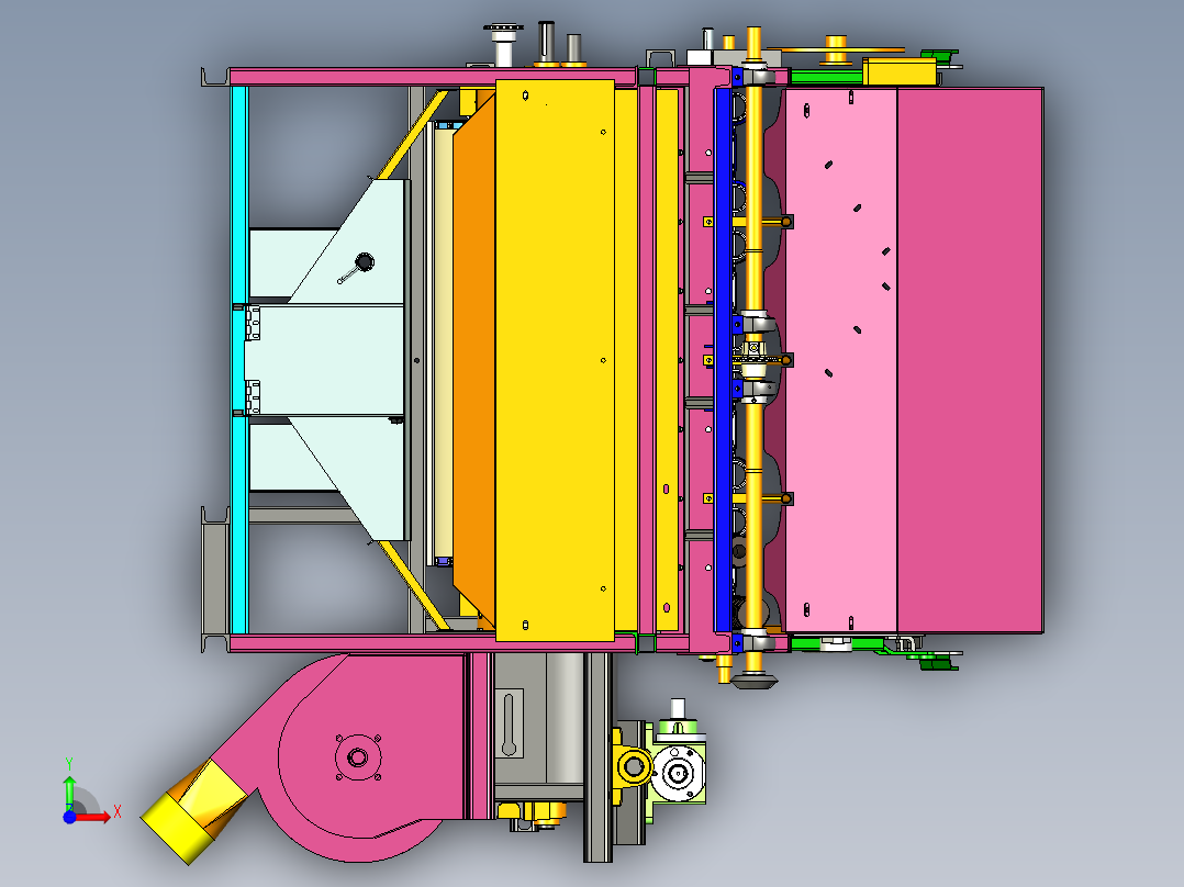 玉米双收专用脱皮机x_t前视图