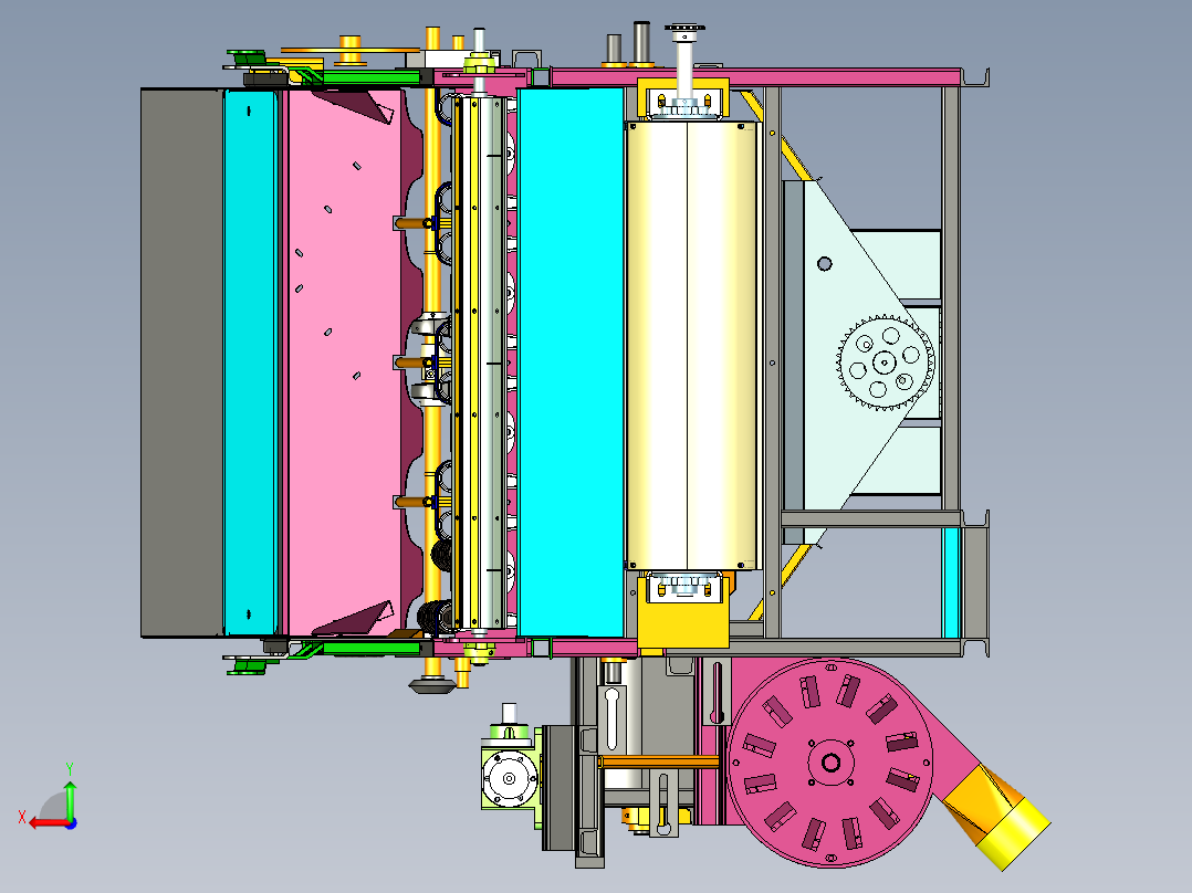 玉米双收专用脱皮机x_t后视图