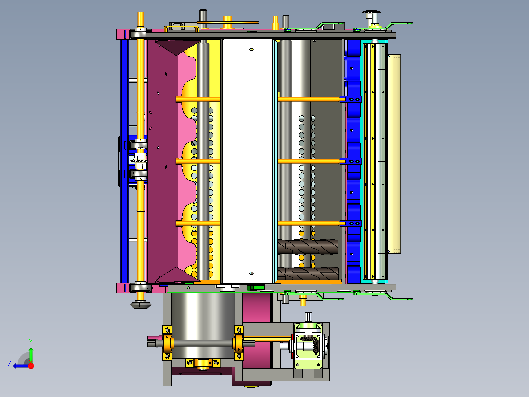 玉米双收专用脱皮机x_t右视图