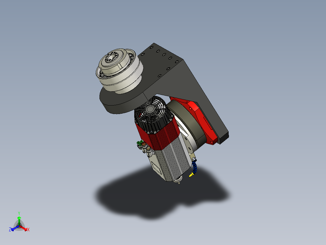龙门<span style='color: red'>机床</span>旋转轴Gimbal Rotary模型3D图纸 INVENTOR设计