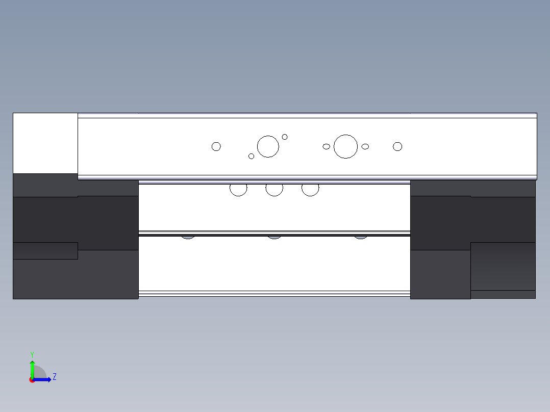 平板挂车毕业设计左视图