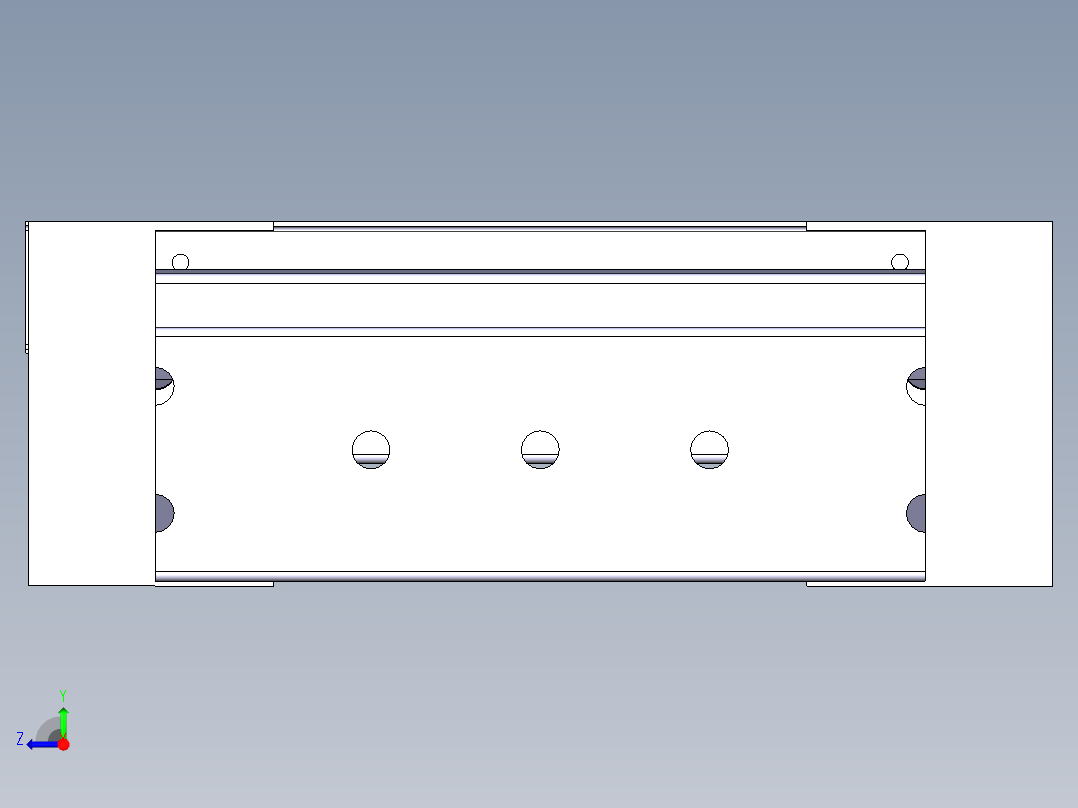 平板挂车毕业设计右视图