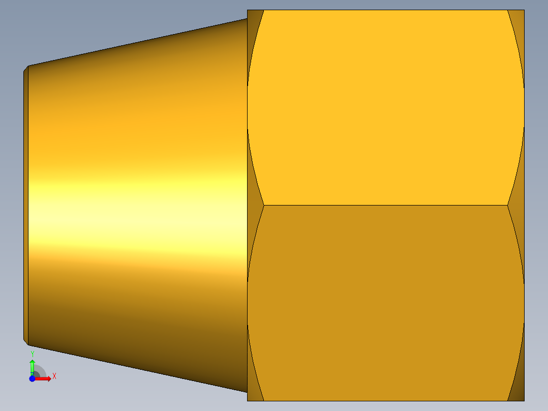 扩口式工业通用硬管接头Short Nut 41FS-8前视图