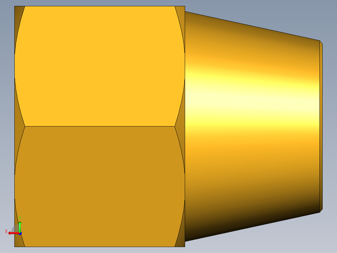 扩口式工业通用硬管接头Short Nut 41FS-8后视图