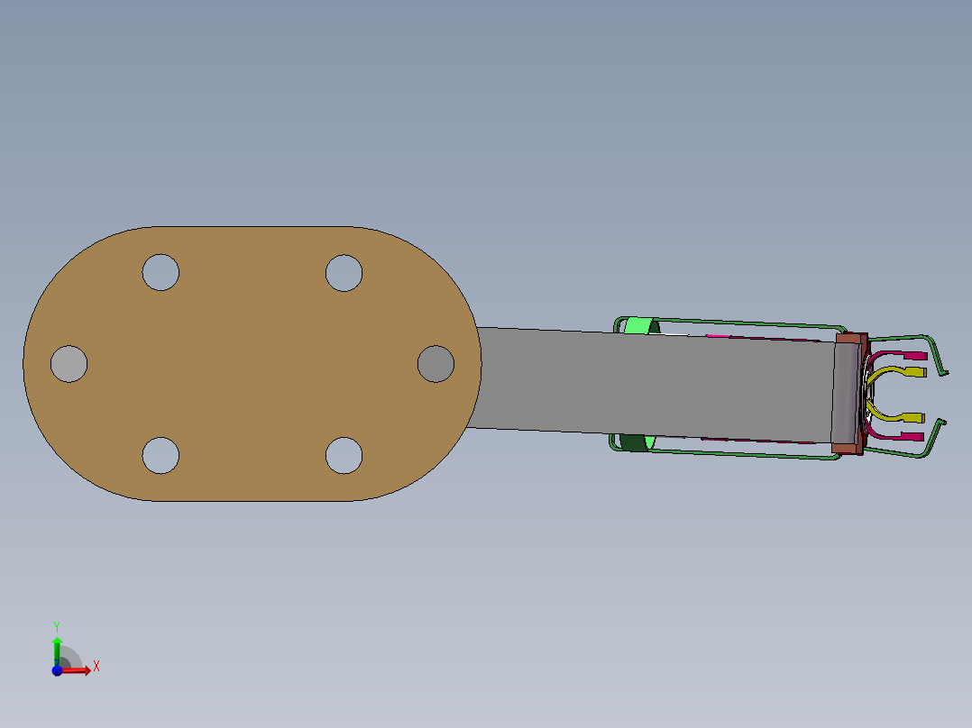 葡萄采摘机器人-机械手三维SW模型前视图