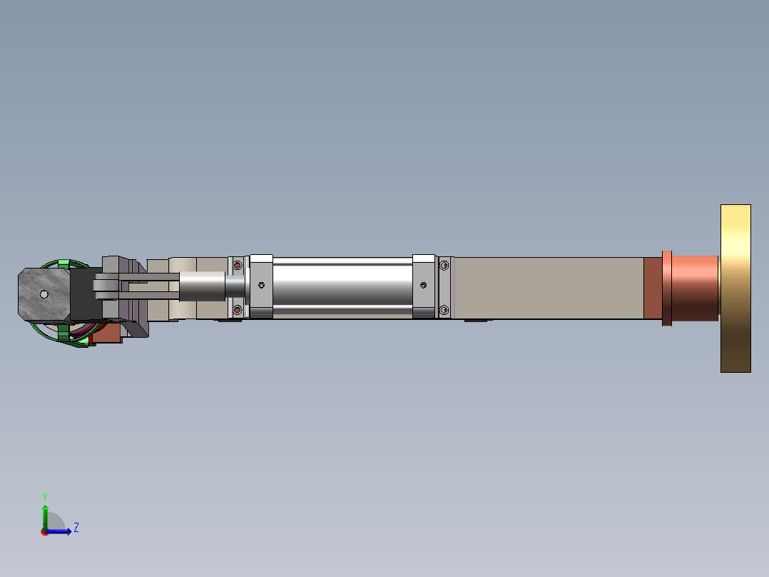 葡萄采摘机器人-机械手三维SW模型左视图