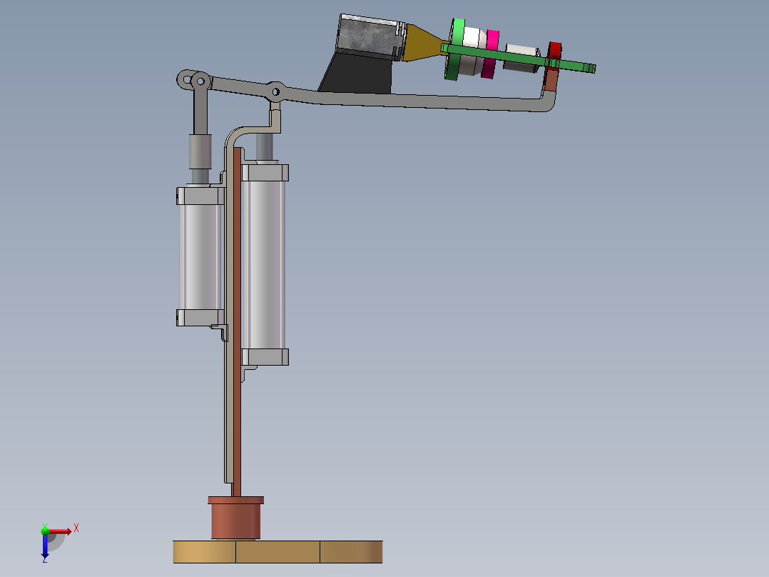 葡萄采摘机器人-机械手三维SW模型俯视图
