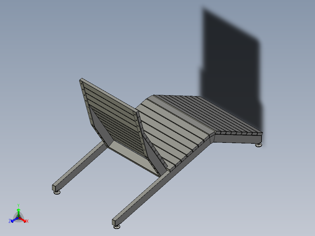 躺椅正等轴测图