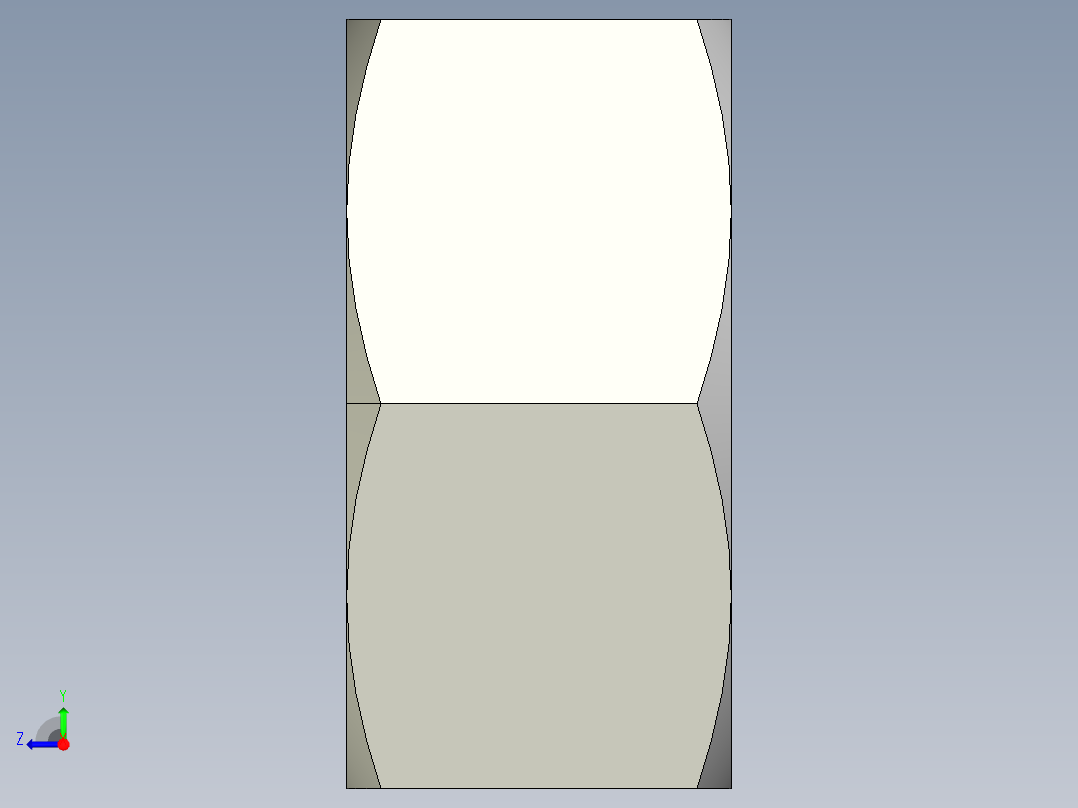 DIN 934 螺母-M7 Nut.STEP右视图