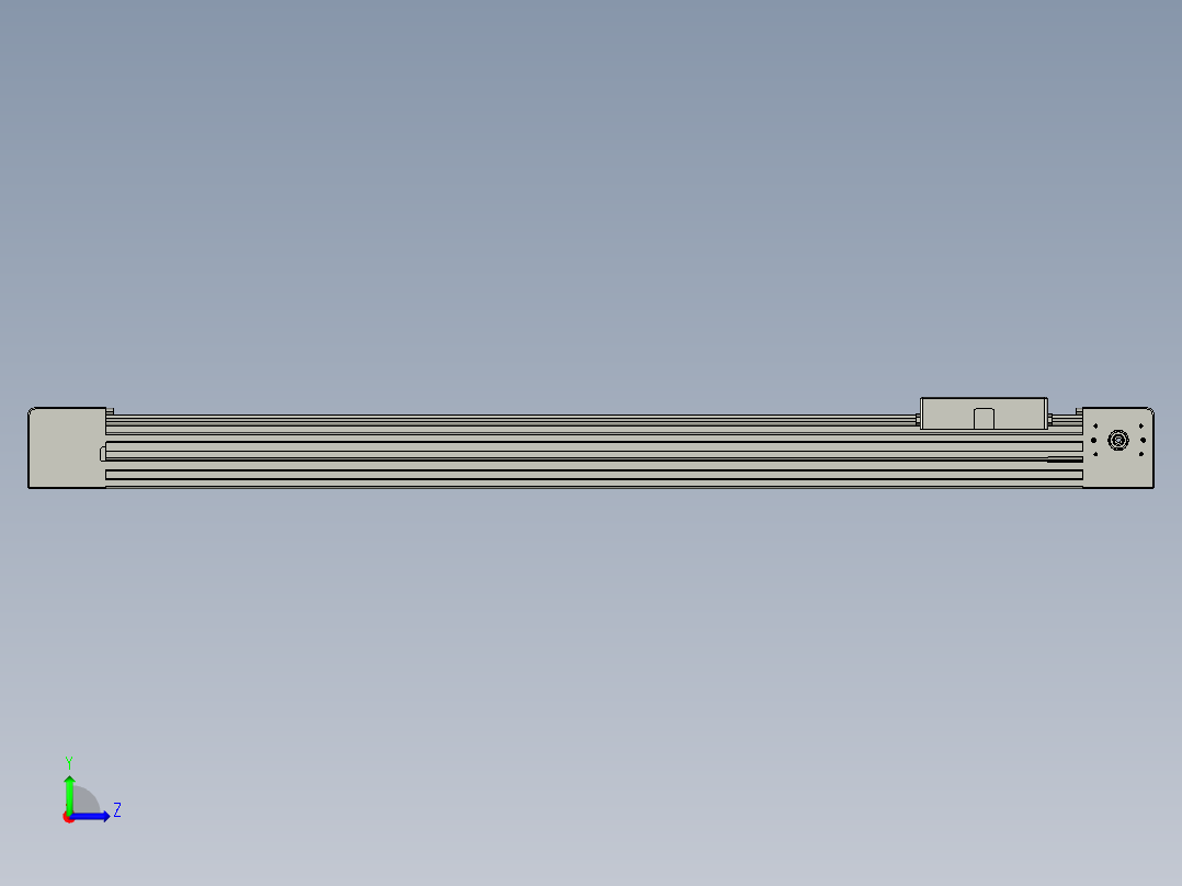威洛博直线电机模组EB4-L80-S550-光轴左视图
