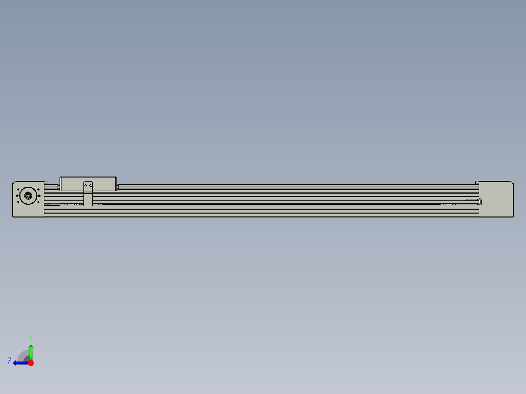 威洛博直线电机模组EB4-L80-S550-光轴右视图