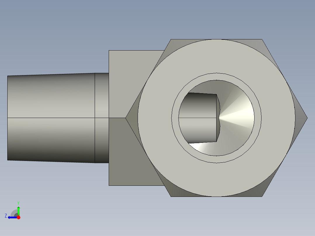 卡套式工业通用硬管接头8-4_cbu-s右视图